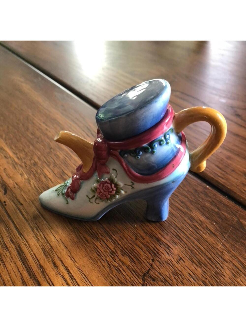 Victorian Shoe Teapot 3.75”  By 5”